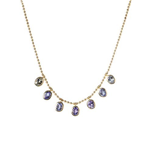 Lauren K. 18k Yellow Gold Tanzanite Beaded Necklace