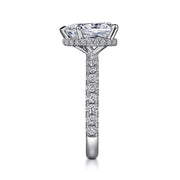 Gabriel & Co. Alina - 14K White Gold Hidden Halo Pear Shape Diamond Engagement Setting