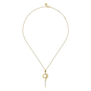 Gabriel & Co. 14k Yellow Gold Diamond Snake Necklace - .18cttw