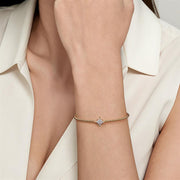 Gabriel & Co. 14k Yellow Gold Bujukan & Diamond Starburst Bangle Bracelet - .18cttw