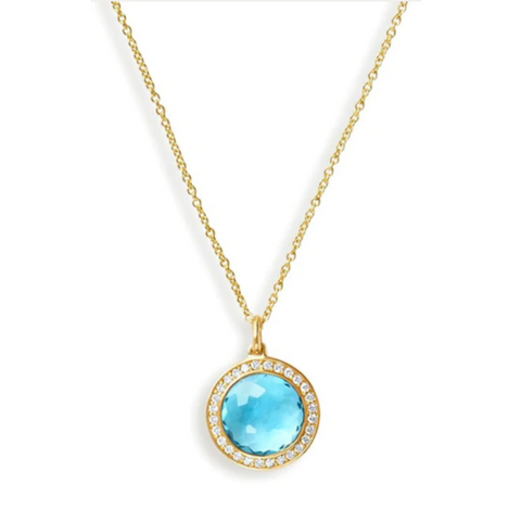 Ippolita Lollipop Mini Pendant Necklace in 18K Gold with Diamonds