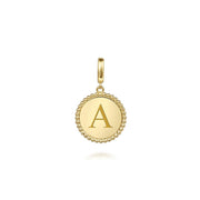 Gabriel & Co. 14K Yellow Gold Bujukan Round Medallion Pendant