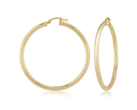 14k Yellow Gold Hoop Earrings
