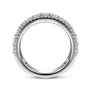 Gabriel & Co. 14k White Gold Wide Diamond Band - 1.11cttw