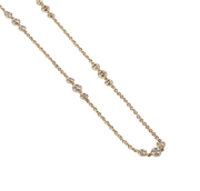 18k Yellow Gold Bezel Set Diamond Necklace - 1.20cttw