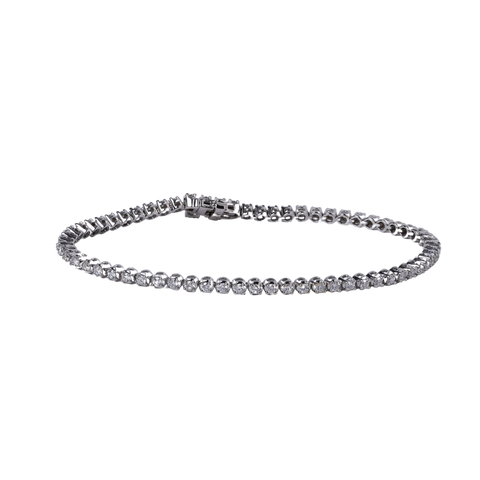 14k White Gold Diamond Tennis Bracelet - 8.26cttw