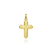Gabriel & Co. 14K Yellow Gold Brushed Finish Cross Pendant