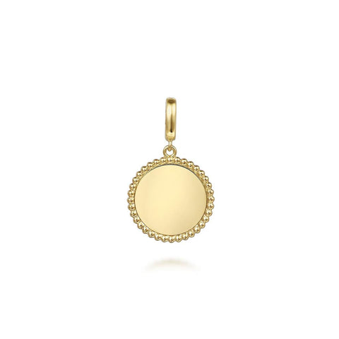 Gabriel & Co. 14K Yellow Gold Bujukan Round Medallion Pendant