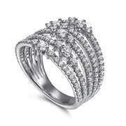 Gabriel & Co. 14k White Gold Wide Diamond Ring - 1.26cttw