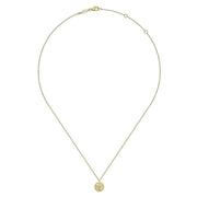 Gabriel & Co. 14k Yellow Gold Bujukan Diamond Pendant Necklace