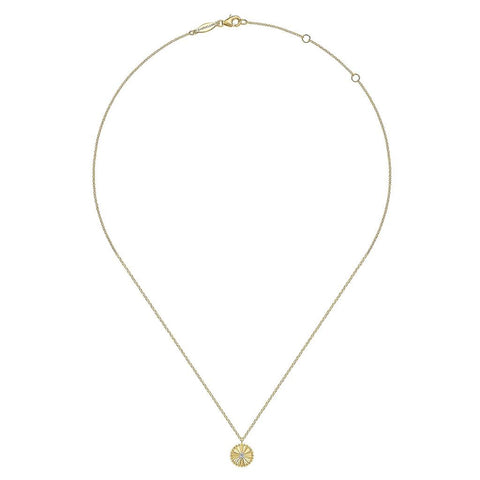 Gabriel & Co. 14k Yellow Gold Bujukan Diamond Pendant Necklace