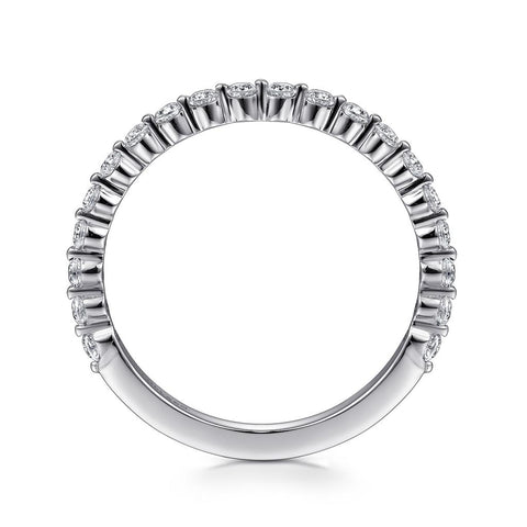 Gabriel & Co. 14K White Gold Single Prong Diamond Anniversary Band - 0.35 cttw