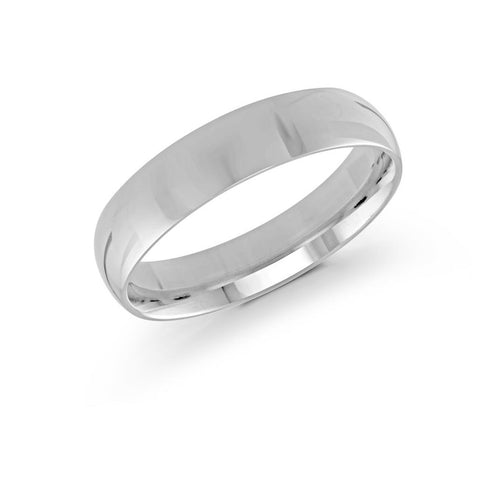 14K White Gold 5mm Comfort Fit Wedding Band