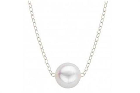 White Gold 6mm Akoya Cultured Add A Pearl Necklace