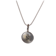 Sterling Silver "S" Diamond Pendant Necklace - .015cttw