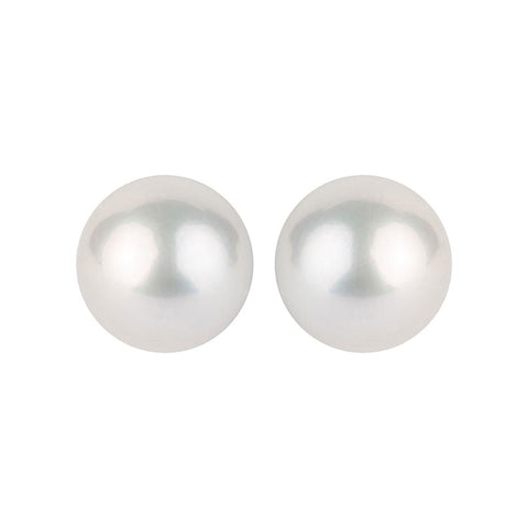 14K White Gold Pearl Earrings
