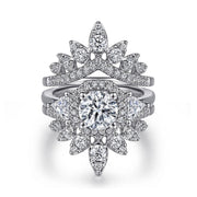 Gabriel & Co. 14K White Gold Bursting Chevron Diamond Ring Enhancer - .99cttw