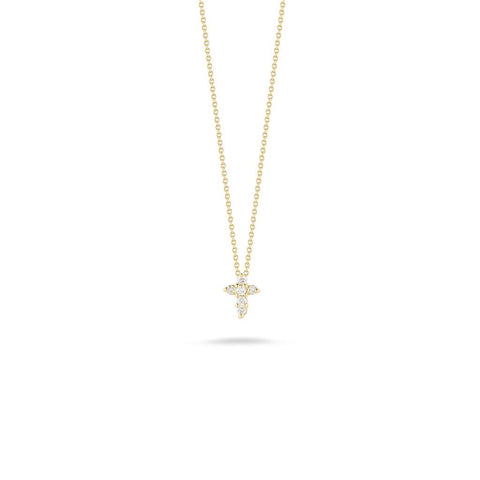 Roberto Coin Baby Cross Pendant With Diamonds