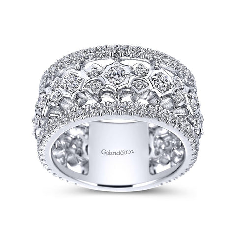 Gabriel & Co. 18K White Gold Anniversary Band - 1.10 ct