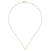 Gabriel & Co 14K Yellow Gold "L" Necklace