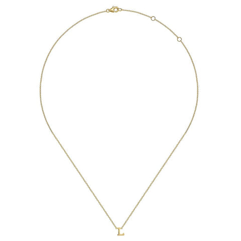 Gabriel & Co 14K Yellow Gold "L" Necklace