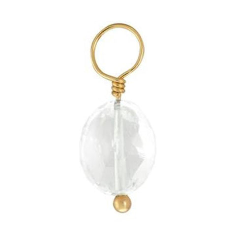 Heather B. Moore Clear Quartz Faceted Flat Gemstone