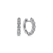 Gabriel & Co. 14K White Gold Diamond Huggie Hoop Earrings - .95cttw