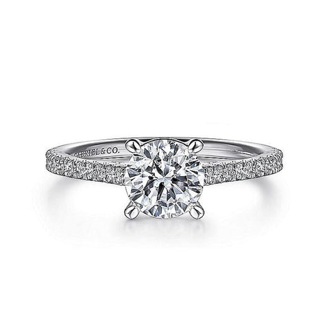 Gabriel & Co. Abbie - 14K White Gold Round Diamond Engagement Ring