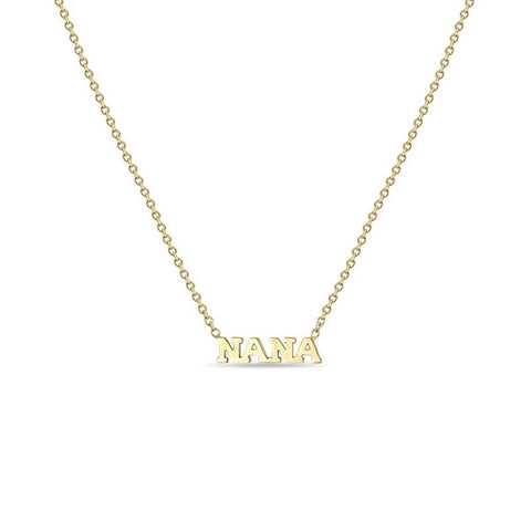 Zoe Chicco 14K Yellow Gold Itty Bitty NANA Necklace