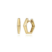 Gabriel & Co. 14K Yellow Gold Geometric Huggie Hoop Earrings