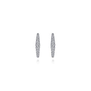 Gabriel & Co. 14k White Gold Diamond Huggie Hoop Earrings