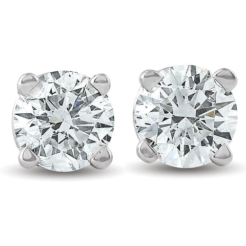 1.54TCW Four Prong Diamond Studs