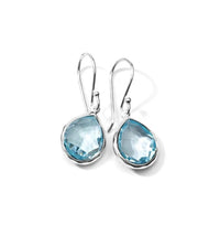 Ippolita Rock Candy Mini Teardrop Earrings - 925 Silver in Blue Topaz