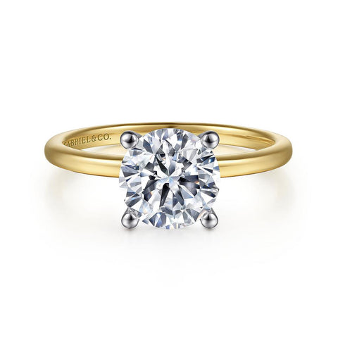 Gabriel & Co.14K Yellow Gold Soliatire Engagement Ring Mounting