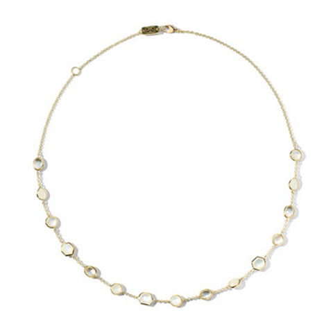 Ippolita Rock Candy 15 Stone Station Chain Necklace in 18K Gold