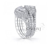 Platinum Diamond Bypass Ring - 6.92cttw