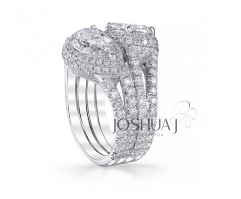 Platinum Diamond Bypass Ring - 6.92cttw