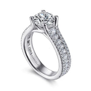 Gabriel & Co. 14k White Gold Diamond Channel Set Engagement Ring Mounting