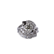 14k White Gold Vintage Diamond Ring