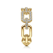 Gabriel & Co 14K Yellow Gold Pavé Diamond Chain Link Ring Band - .35cttw