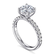 Gabriel & Co. 14k White Gold Diamond Engagement Ring Mounting - .48cttw