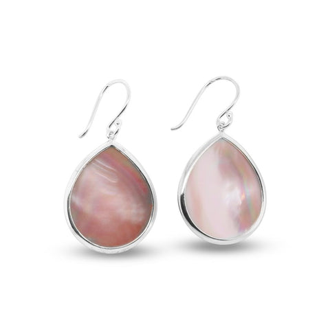 Rock Candy Small Teardrop Earrings In Pink Mother Of Pearl