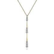 Gabriel & Co. 14K Yellow Gold Diamond Drop Y Necklace - .35cttw