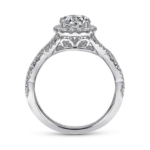 Gabriel & Co. Marissa - 14K White Gold Round Halo Diamond Engagement Ring