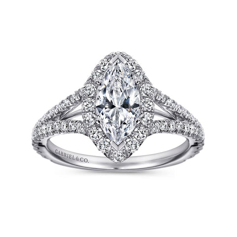 Gabriel & Co. Azucena - 14K White Gold Diamond Engagement Setting
