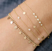 Zoe Chicco 14k Yellow Gold Bezel-Set Diamond Station Bracelet