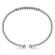 Gabriel & Co. 14K White Gold Bujukan Bead Diamond Bangle