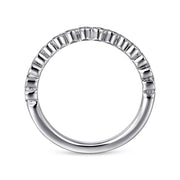 Gabriel & Co. 14k White Gold Bezel Set Diamond Band