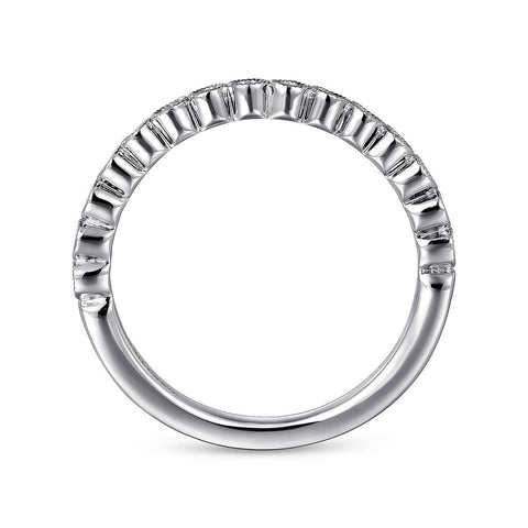 Gabriel & Co. 14k White Gold Bezel Set Diamond Band