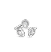 Roberto Coin 18k White Gold Dolcetto Three Stone Ring - .35cttw